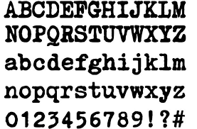 courier font formato de guion