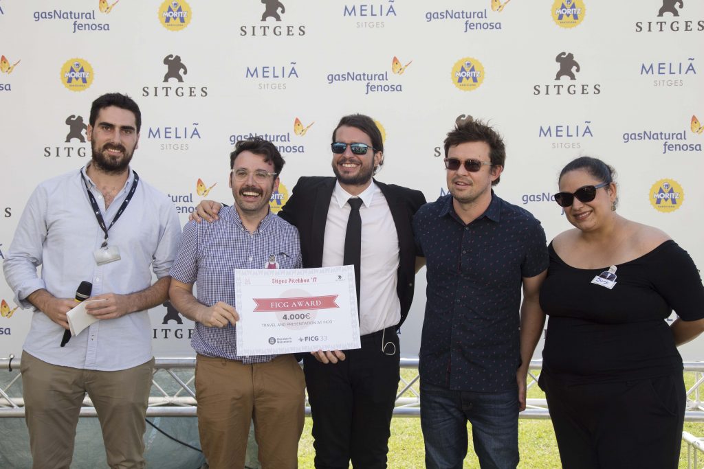 Carlos G. Miranda y Rafa Linares, responsables del proyecto Conexo, recogen el premio FICG en Sitges Pitchbox 2017